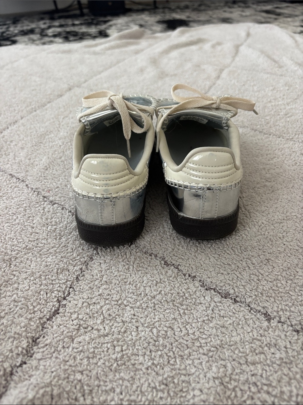 adidas Silver Metallic Low-Top Sneakers - Picture 3 of 4